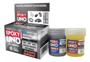 ADHESIVO EPOXY UNO ALUMINIO 100GR USO GENERAL INDUSTRIAL Y AUTOMOTRIZ