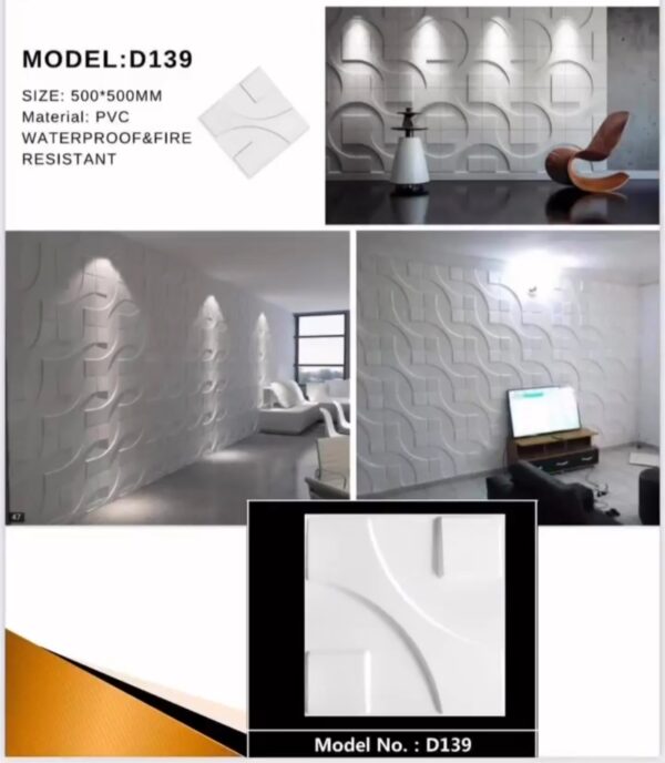 PANEL DECORATIVO 3D PVC D139