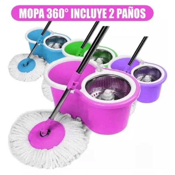 MOPA TRAPERO 360 INCLUYE 2 PAÑOS - Imagen 2