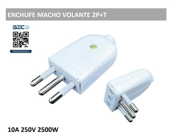 ENCHUFE MACHO VOLANTE 2P+T 2500W