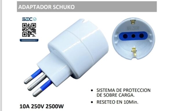 ADAPTADOR SCHUKO 2500W