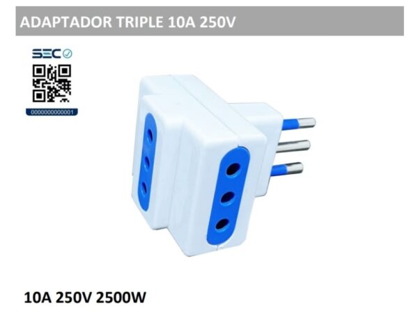 ADAPTADOR TRIPLE 10A 250V